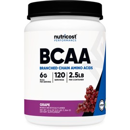 Nutricost Nutricost BCAA Powder (Grape, 120 Servings) - Gluten Free, Non-GMO, Vegetarian, Optimal 2:1:1 Ratio