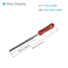 CoCud Diamond File, 6" File Length 10" Total Length, Diamond Coated Triangle Sharpening File - (Applications: for Models Grinding)
