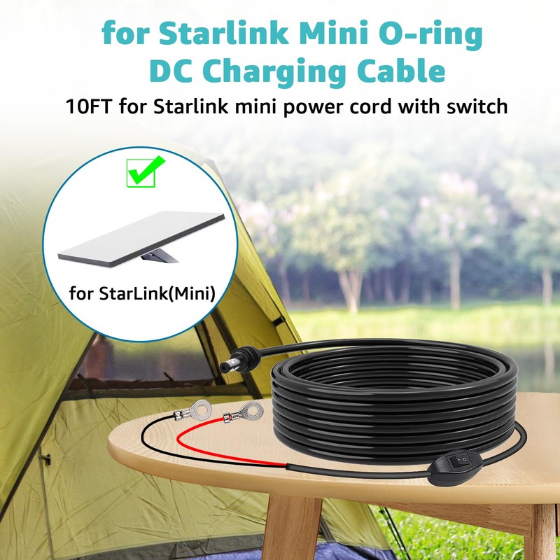 Replacement for Starlink Mini O-Ring DC Charging Cable - Secure