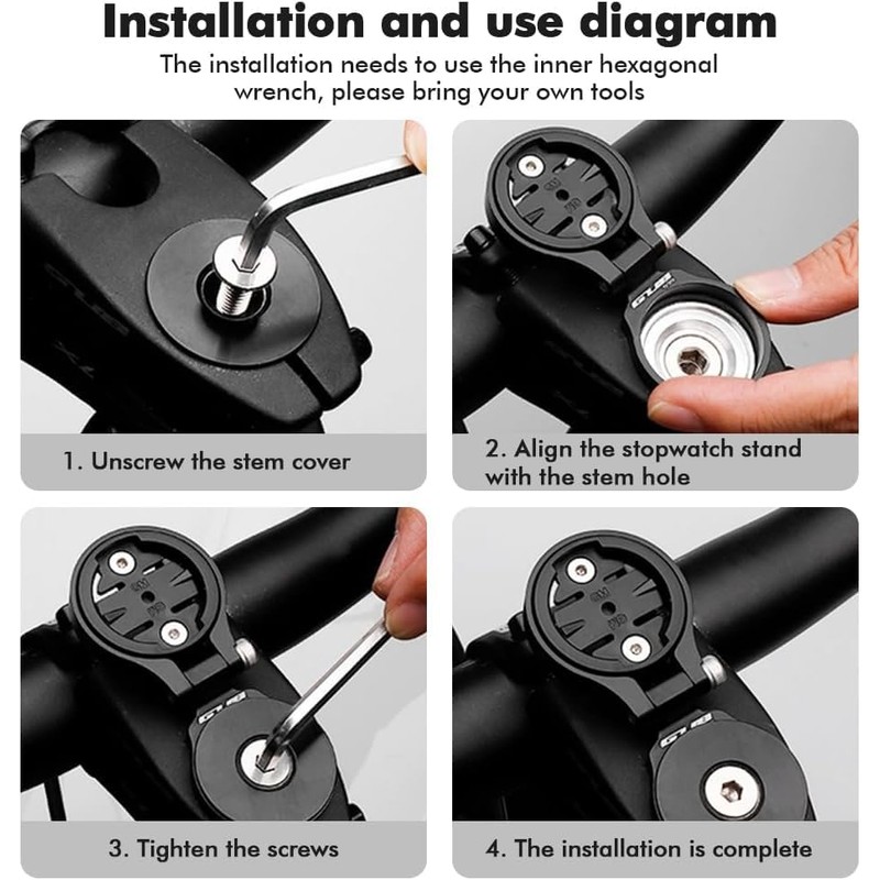 Uadme Bicycle Mount for Garmin 1000/820/810/800/520/510/500/200, Bicycle Computer Mount, Adjustable