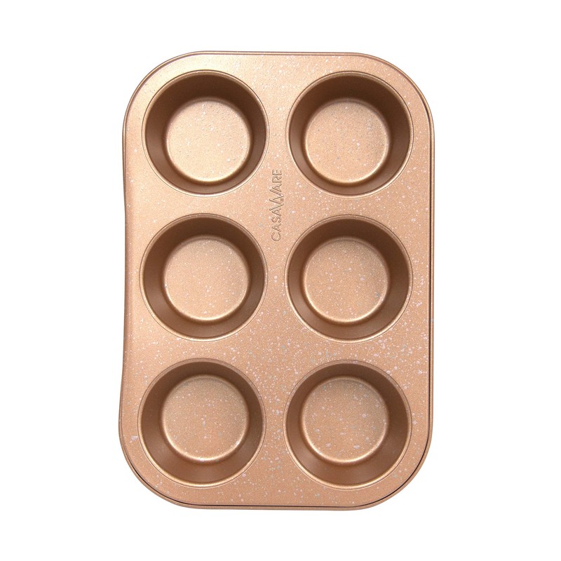 casaWare Toaster Oven 6 Cup Muffin Pan NonStick Ceramic Coated