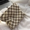 cirea 1/2/3Pcs Brown Checkered Makeup Bags Small Zipper Cosmetic Bag