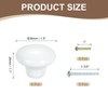 sourcing map 6Pcs Ceramic Cabinet Knobs, 38mm/1.5" Mushroom Round Shaped