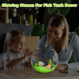 200PC Glow in The Dark Stones Outdoor Decoration Glowing Rocks for Garden Luminous Pebbles for Fish Tank Yard Walkway Pathway Aquarium,Pink