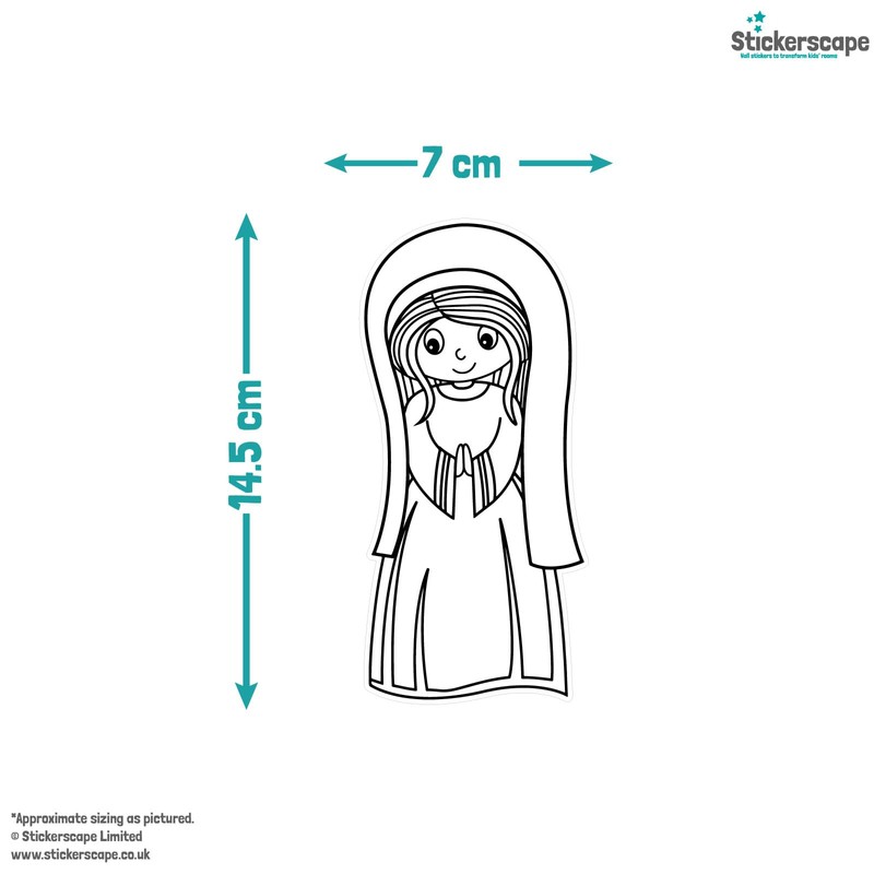 Stickerscape Christmas Colour-in Window Stickers (Nativity) | Christmas Craft for