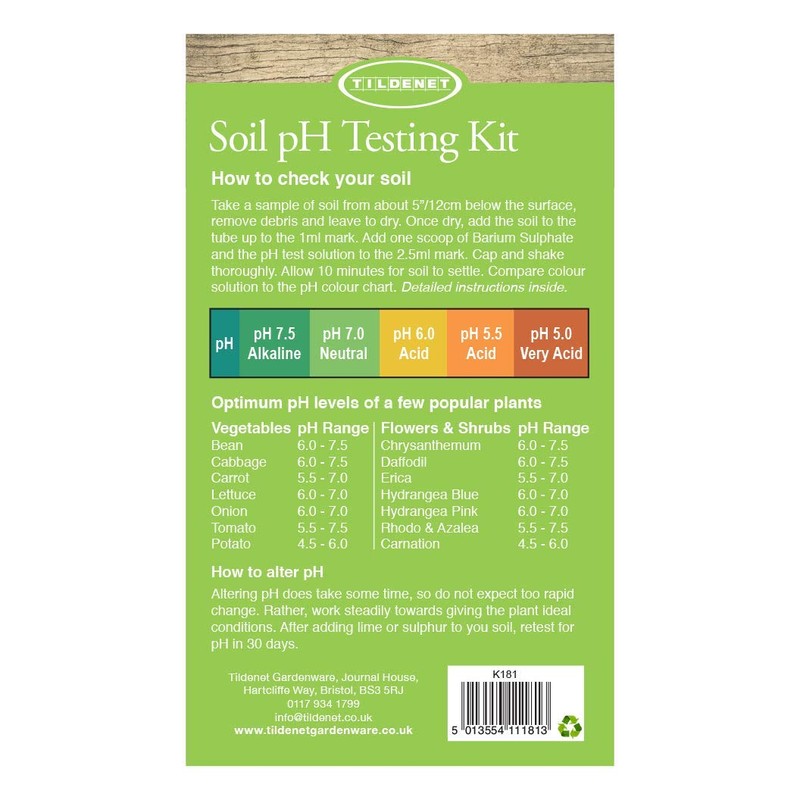 Bosmere K181 PH Soil Test Kit