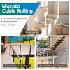 Muzata 80PCS Stainless Steel T316 Protective Sleeves Cable Railing Kit