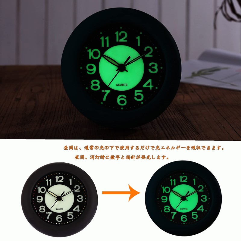 GXSTWU Watch Waterproof Bath Clock Luminous Silent Automatic Glow in