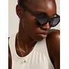 PILGRIM, Marlene Recycled Cat Eye Sunglasses, Polarised Women's Sunglasses with