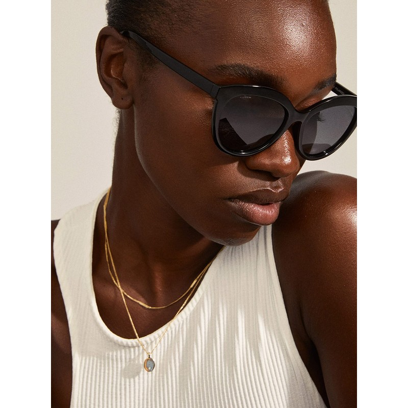 PILGRIM, Marlene Recycled Cat Eye Sunglasses, Polarised Women's Sunglasses with