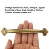 Runningfish Vintage Solid Brass Pulls, Antique Copper|Rustic Barn Door Grab