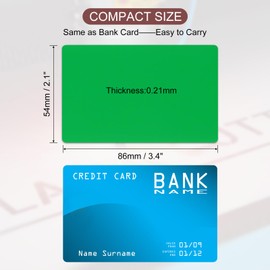 PATIKIL 300 Pack Metal Business Cards Blank, 0.21mm Thick 3.4x2.1 Inch Aluminum Laser Engrave Printable Name Card for Custom DIY, Green