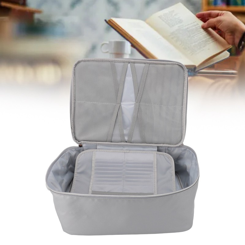 Fireproof Waterproof Document File Organizer Box Portable Home Travel Safe