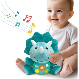 iPlay, iLearn Baby Dinosaur Musical Toys, Newborn Boys Gift, Soft Dino Plush Stuffed Animal, Infant Light Music Time, 1st Birthday Shower Gift Stuffers for 0 1 2 3 6 9 12 18 Month 1-3 Yrs Toddler Girl