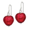 Auriga Fine Jewelry 925 Sterling Silver Red Murano Glass Heart