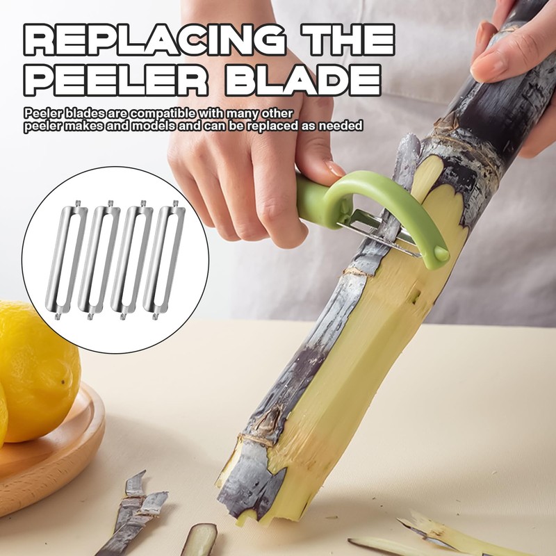 Pack of 4 Peeler, Replacement Blade for SchäLef, Replacement Blades