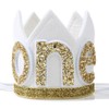 WAOUH Corona de bebé para el primer cumpleaños, diadema de