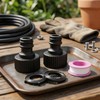 3/4 Inch Garden Hose Quick Connector Kit 2-Piece Plastic
