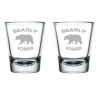 MIP Set of 2 Shot Glasses Glass Bearly Sober Bear