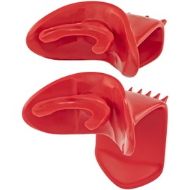 Lick'em Tongue Cat Scratcher Brush Combo Set - Fairly Odd Novelties - Funny Novelty Gag White Elephant Gift for Cat Lovers, Red, Model: FON-10287