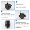 INCREWAY 4Pcs 2Inch Nylon Caster Wheels with Brake, Black Swivel