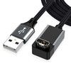 AGVEE 1.5ft Charger Cable for Garmin Watch, L-Shape Braided Charging