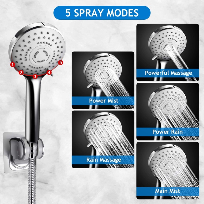 Shower Head Combo,8 Inch High Pressure Rain Shower Head with
