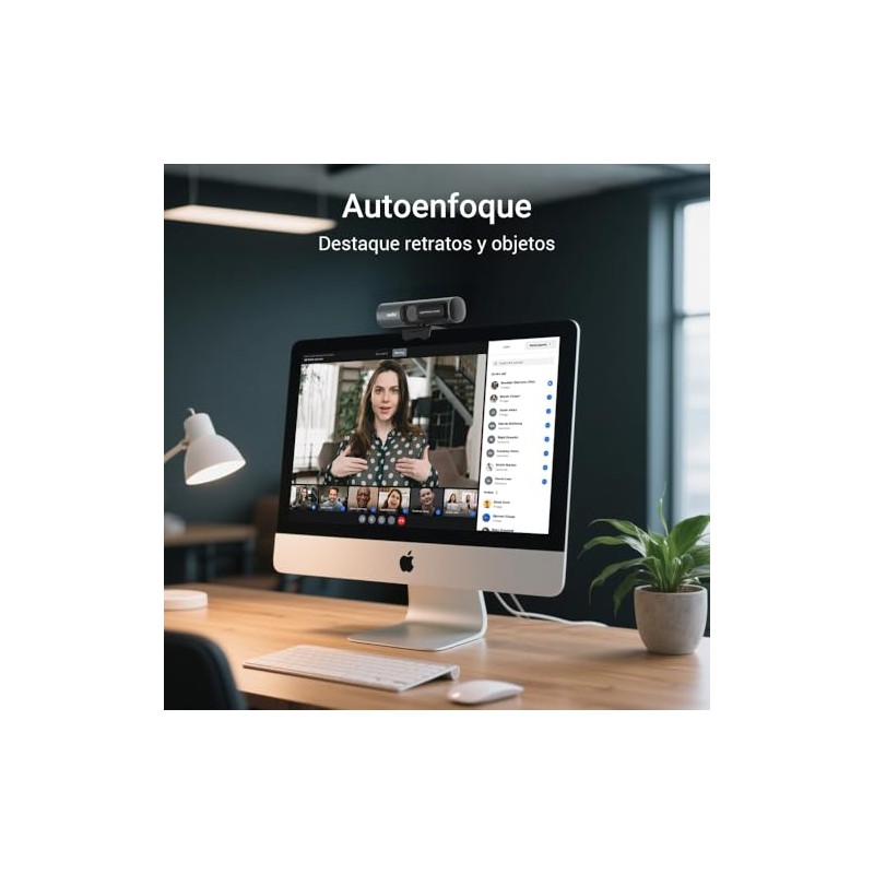 atolla 2K Webcam con Cubierta de Privacidad, Camara Web para