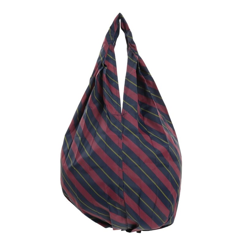 マーナ(MARNA) Shupatto (シュパット) コンパクトバッグ Drop (ドロップ) 斜ストライプ 縦型 しずく 一気ににたためるエコバッグ