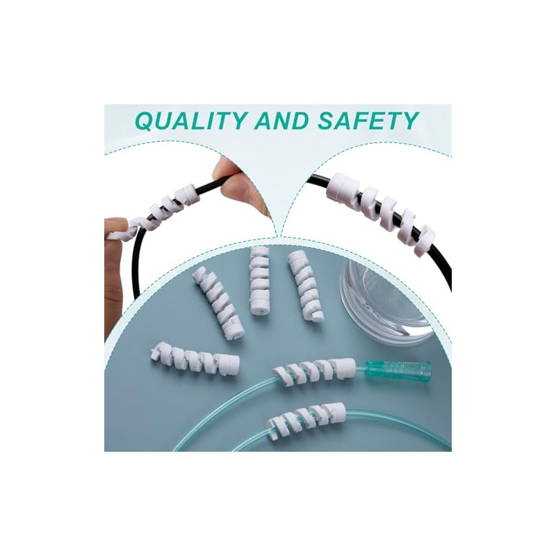 20pcs Oxygen Tube Support Crimp Straighteners for Cannulas