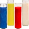 White Prayer Candles - Red Yellow Blue White Wax Candle (4 Pack) Great for Sanctuary