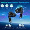 Voice Translator Earphones, 138 Languages AI Intelligent Bluetooth Translation Headset,