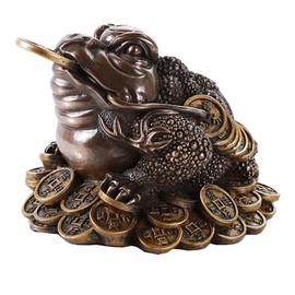 Pacific Giftware Feng Shui Chan Chu Bronze Money Frog Coin Toad Prosperity Home Decoration Gift