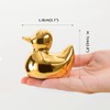 TQUPT Home Decor Golden Ceramic Duck Figurines, Home Decor Animal