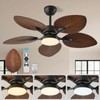 Tropical Ceiling Fan with Light & Remote - 42-Inch Palm
