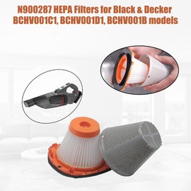 4 PCS N900287 HEPA Filter Replacement for BLACK+DECKER 20V MAX POWERCONNECT Handheld Vacuum Models BCHV001C1 & BCHV001D1 & BCHV001B, Also Fit for CRAFTSMAN V20 Cordless Hand Vac