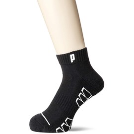 Prince PS279 Tennis Wear, Extra Thick Leg Hold Ankle Socks, Unisex, black (165)
