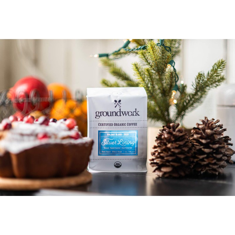 Groundwork Certified Organic Whole Bean Coffee, Silver Lining Holiday Blend