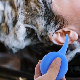 FOMIYES Ear Suction Bulb Rubber Suction Ear Syringe, 75ml Hand Bulb Syringe Ear Washing Squeeze Bulb Ear Washing Squeeze Bulb Air Blower Pump Cleaner Laboratory Tool Hand Bulb Syringe