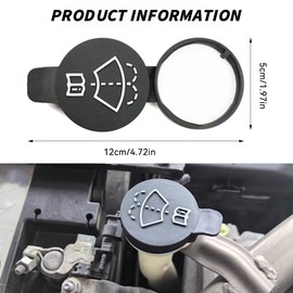 Couslcd Car Windshield Wiper Washer Fluid Reservoir Tank Bottle Cap Replacement Cap, Compatible with Camaro Silverado Cruze, OEM#12767700、13227300、12788573、19172571 Replacement (2 PCS)