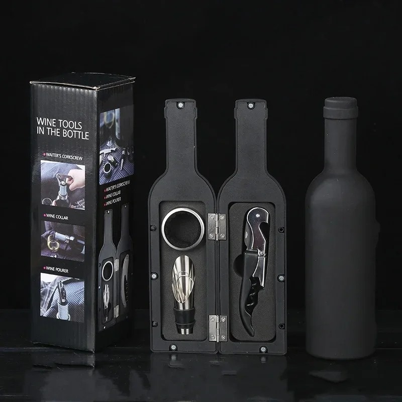 3/5-Piece Wine Opener Accessory Set – Stainless Steel Corkscrew, Foil