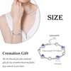 VCCWYQK Heart Shape Urn Bracelet for Ashes Birthstone Heart Bracelet