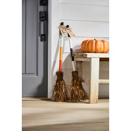 Mud Pie Light Up Broom Décor, Boo, 33"