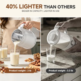 10-in-1 Nut Milk Maker Blender with Detachable Design: 33.8oz Homemade Soy, Almond, Juice, Oat Milks for Plant-Based Milks Soy Milk Maker With Delay Start/Keep Warm/Boil Water/Hot Self-cleaning