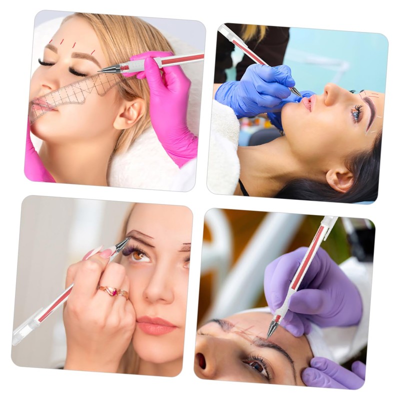 Baluue 10pcs Tattooing Pen Eyebrow Pen Eyebrow Position Pen Position