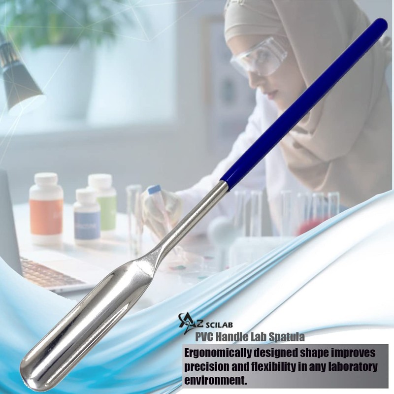 A2Z-VL004 Stainless Steel Micro Lab Scoop Half Rounded Spoon Spatula