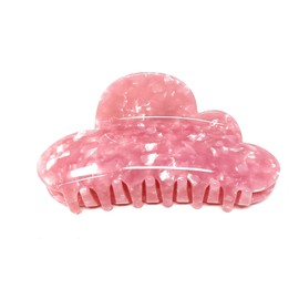 Super Chic Durable Claw Clips for Thin Medium Hair Hold - Styling Non Slip Updo - Accessories for Girls Women - Perfect for Curly or Straight (Pink Marble…)