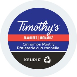 Timothy's Cinnamon Pastry Coffee, Single-Serve Keurig K-Cup Pods, Flavored Medium Roast Coffee, 96 Count