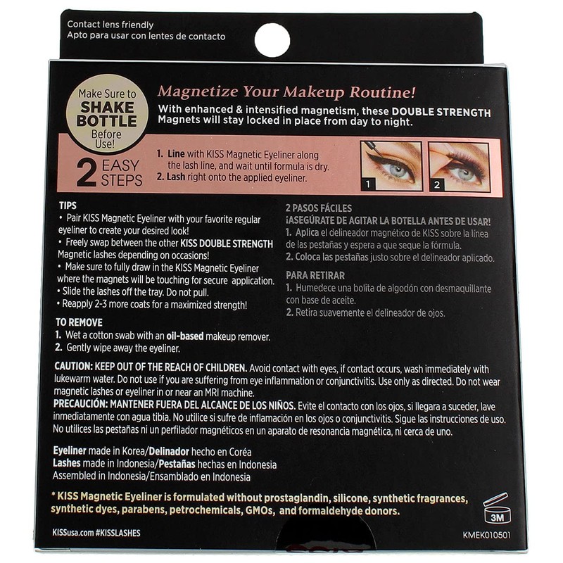 Kiss Magnetic Eyeliner And Eyelash Kit (Lure) (Pack of 2)