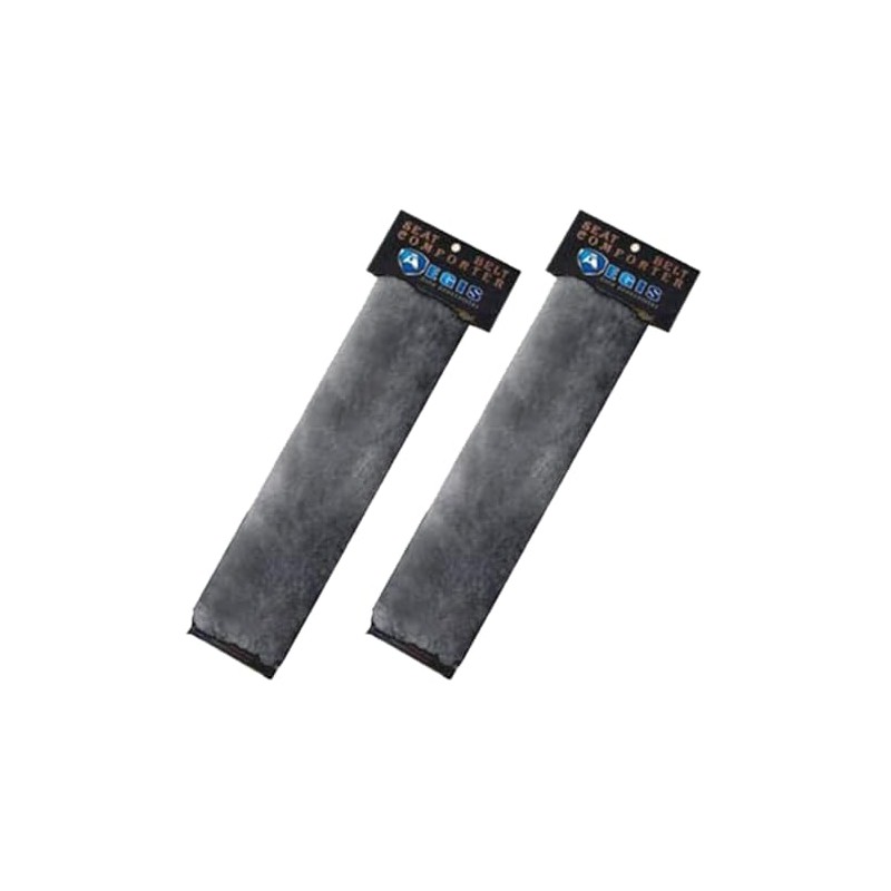 Aegis Cover Genuine Sheepskin Seat Belt Cover A Pair (Steel)